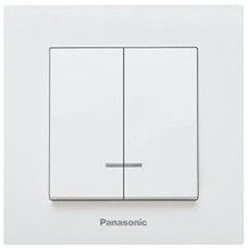 Comutator Panasonic KARRE Plus alb cu LED