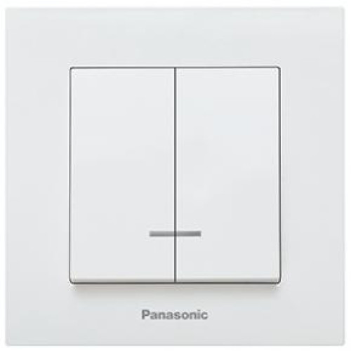 Comutator Panasonic KARRE Plus alb cu LED