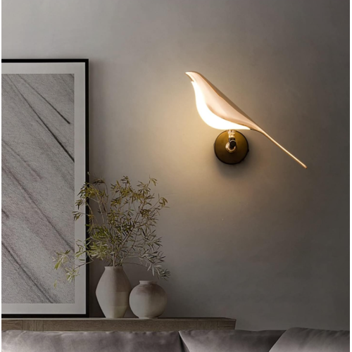 Aplica LED decorativă de perete 10W, design pasăre, lumină reglabilă