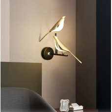 Aplica LED decorativă de perete 20W, design cu două păsări, lumină reglabilă