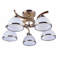 Lustra Darla 5 LY-3310, 5 x E27, bronz + alb, clasica Klausen Lustra Darla 5 LY-3310, 5 x E27, bronz + alb, clasica Klausen