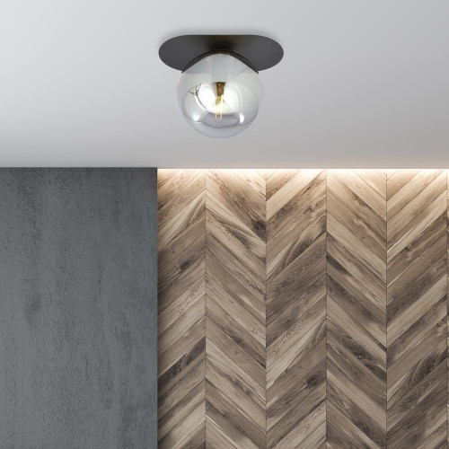 Plafoniera PLAZA 1 BLACK/GRAFIT 1119/1 Emibig– soluție modernă pentru hol și dormitor