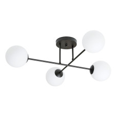 Lustra Roma 4 negru/alb opal 1232/4 Emibig