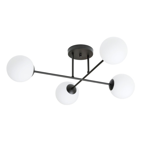 Lustra Roma 4 negru/alb opal 1232/4 Emibig