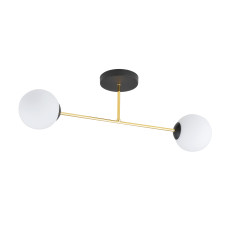 Lustra Magnum 2 negru/auriu/alb opal 1233/2 Emibig