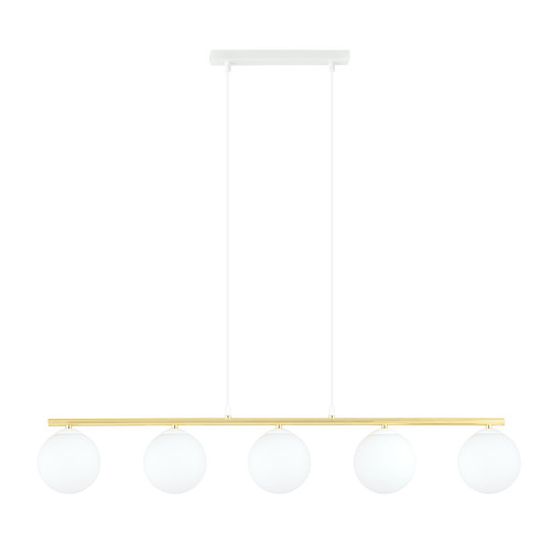 Pendul Allora 5 alb/auriu/alb opal 1255/5 Emibig