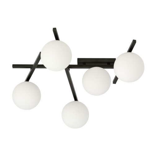 Plafoniera SMART 5 BLACK/OPAL 1103/5 Emibig