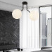 Plafoniera NOVA 2 BLACK/OPAL 1138/2 Emibig