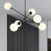 Plafoniera LINEAR 6 BLACK/OPAL 1169/6 Emibig