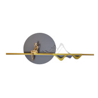 Aplică decorativă cu LED design artistic din metal auriu