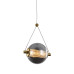 Pendul LED Splendor 6W 3000K, sticla fumurie si finisaj auriu, design modern elegant
