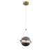 Pendul LED Splendor 6W 3000K, sticla fumurie si finisaj auriu, design modern elegant