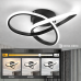 Plafonieră LED modernă neagră 22W cu design circular, lumină reglabilă 3000K/4000K/6500K